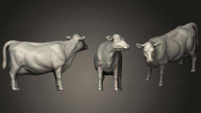 Animal figurines (Gold Cow, STKJ_1025) 3D models for cnc